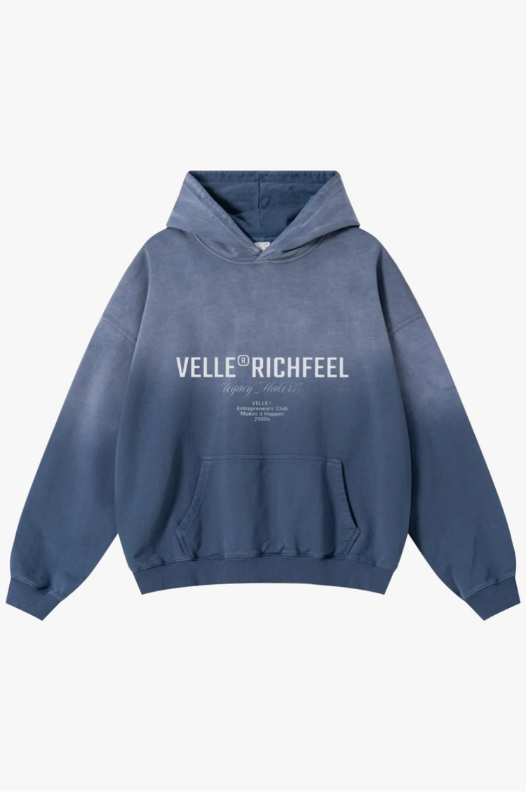Sudadera con capucha Velle Monkey Wash — Azul vintage