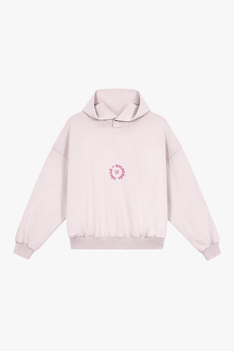 Sudadera con logo Velle en purpurina rosa