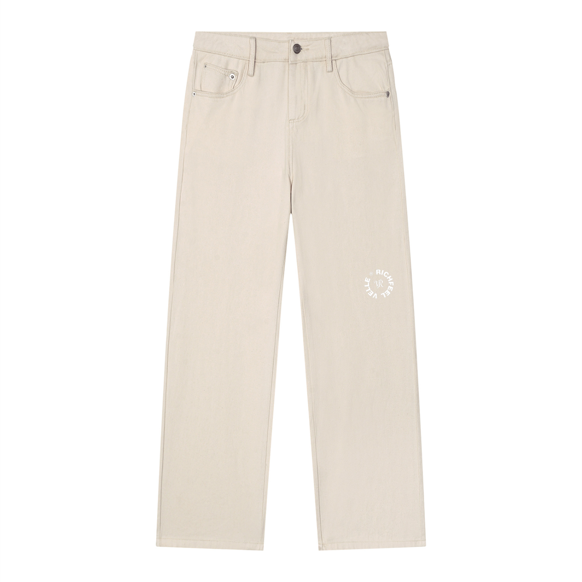 Calça Jeans Masculina de Corte Reto com Lavagem Vintage