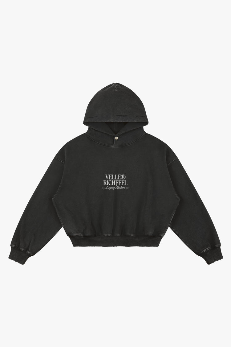sudadera negra con el diseño "Create your own sunshine" en purpurina blanca