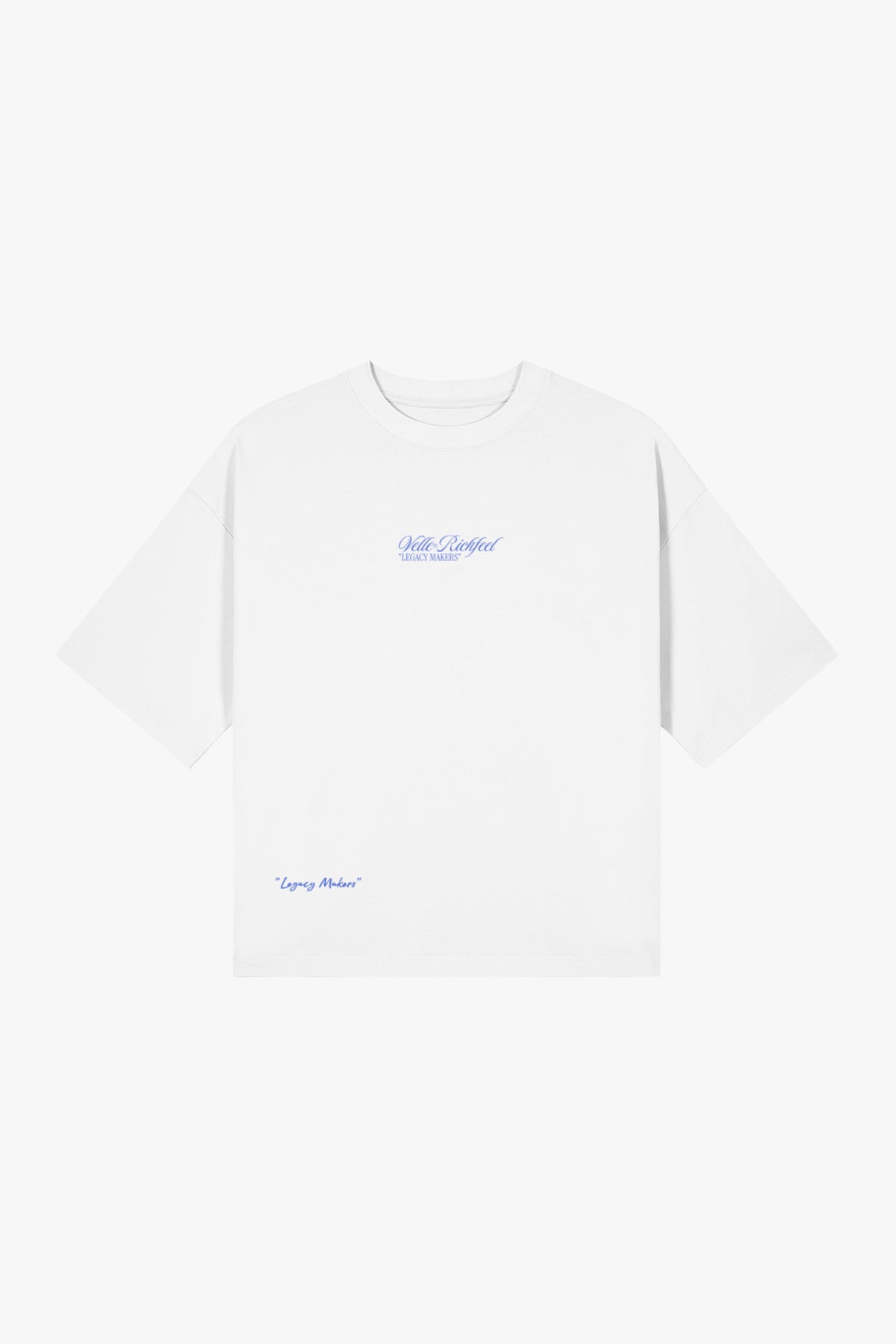 camiseta unisex de corte cuadrado con arte en azul