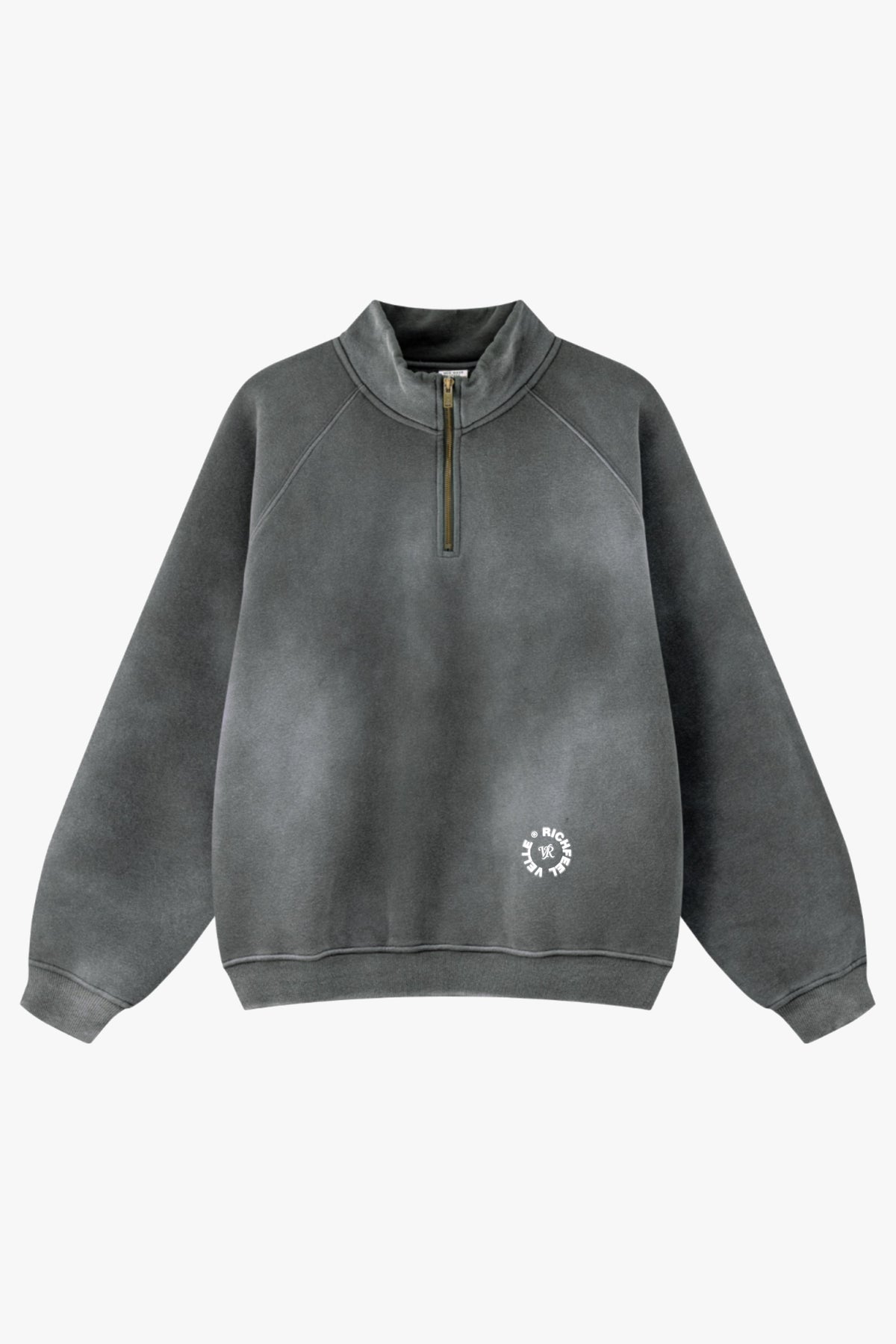 Sweatshirt Unissexo Com Meio Zíper e Gola Alta