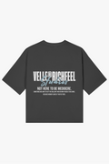 T-shirt boxy Velle Vintage — Gráfico à frente e atrás