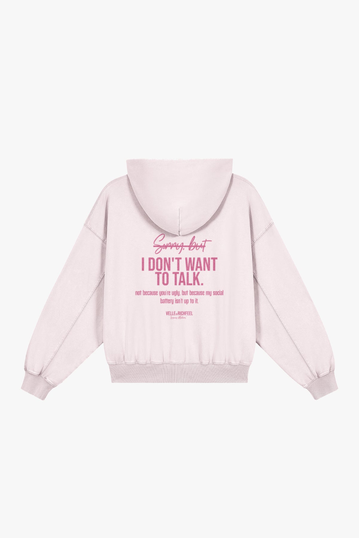Hoodie Com Logo Velle Em Glitter Rosa