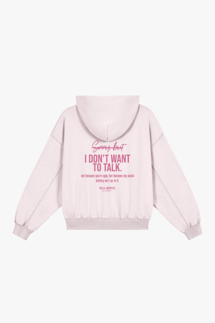 Sudadera con logo Velle en purpurina rosa