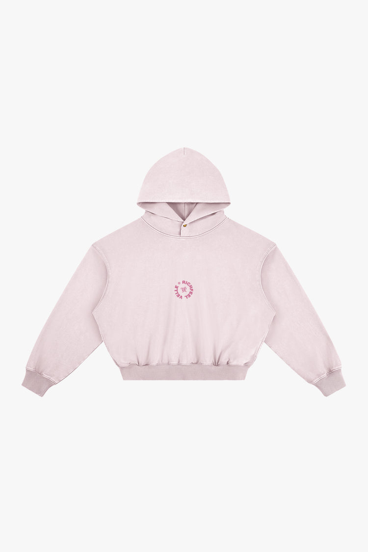Sudadera con logo Velle en purpurina rosa