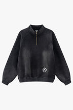 Sweatshirt Unissexo Com Meio Zíper e Gola Alta