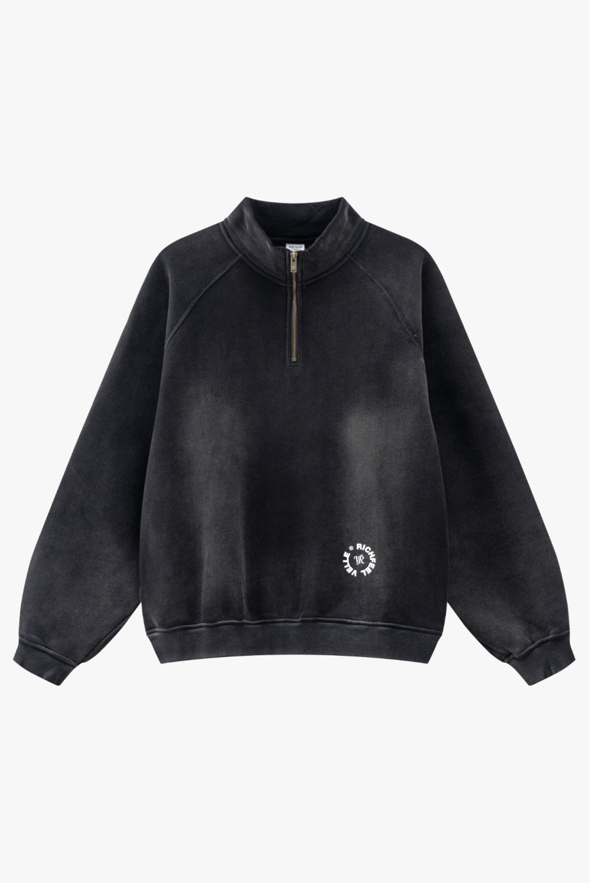 Sweatshirt Unissexo Com Meio Zíper e Gola Alta
