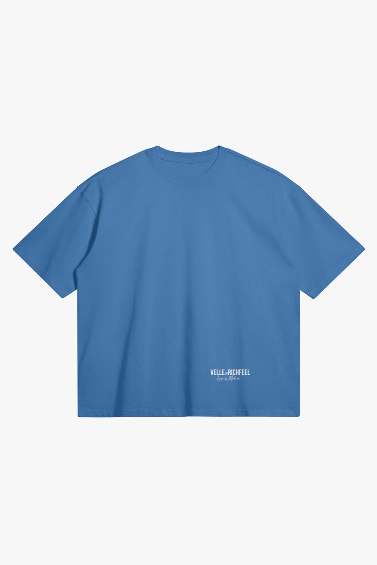 Unisex boxy-fit T-shirt with white Velle artwork