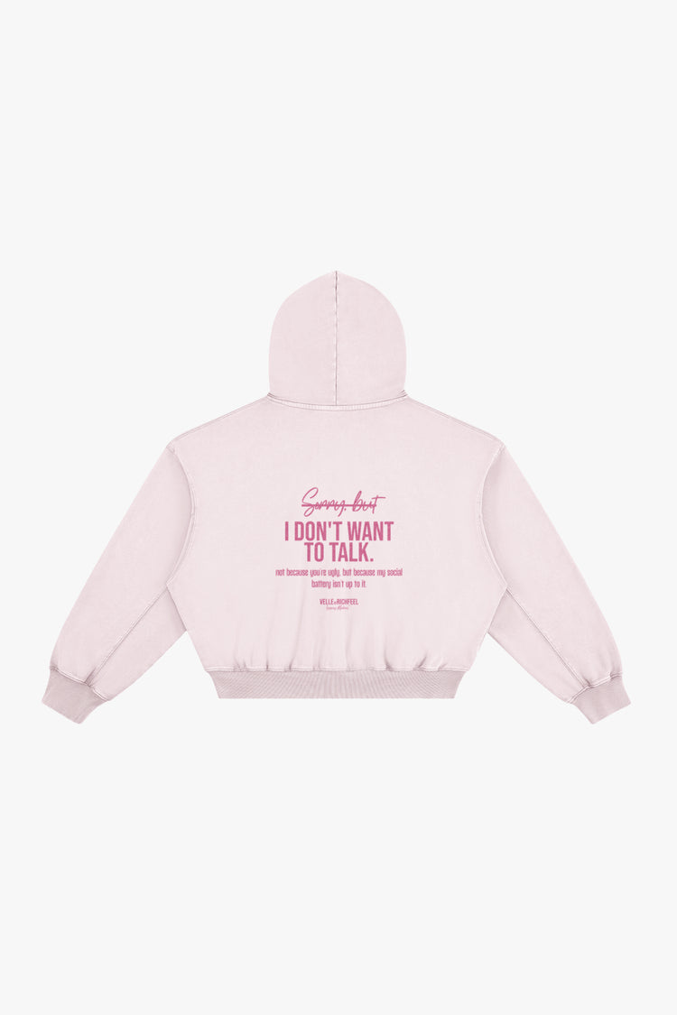 Sudadera con logo Velle en purpurina rosa