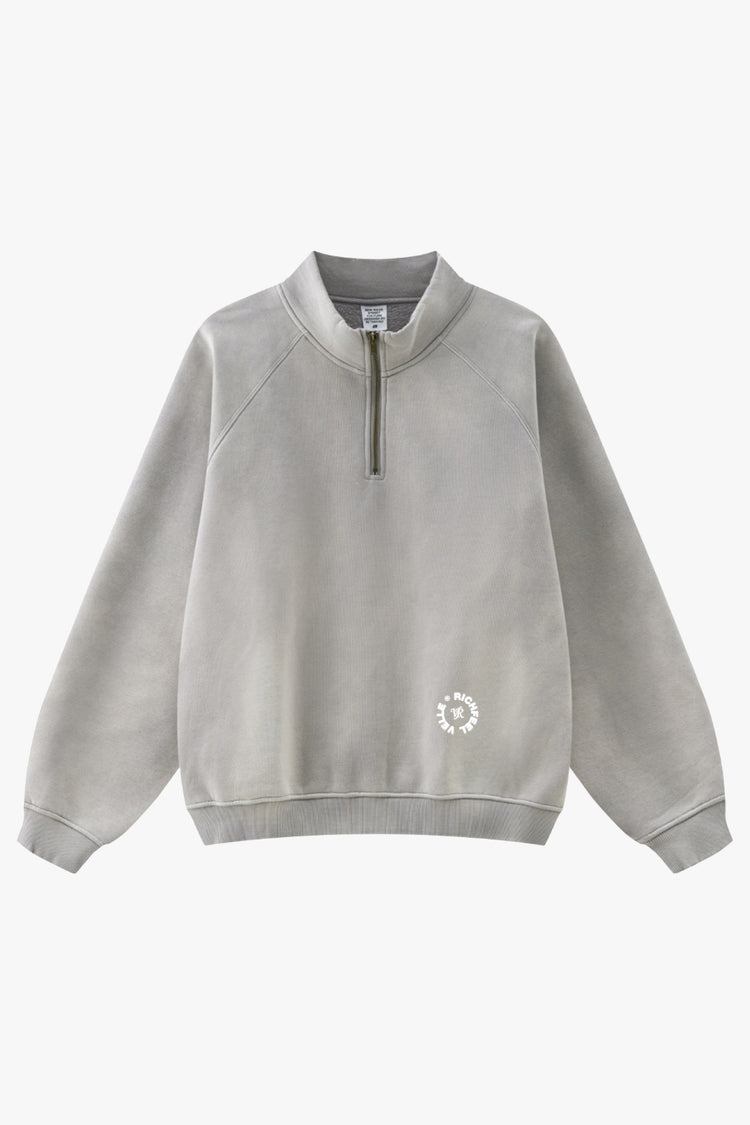 Sudadera unisex con media cremallera y cuello alto