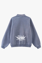 Sweatshirt Unissexo Com Meio Zíper e Gola Alta