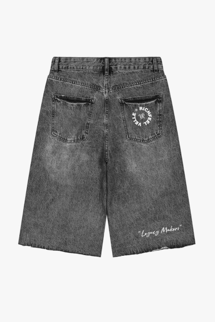 Men’s Vintage Wide-Leg Denim Shorts