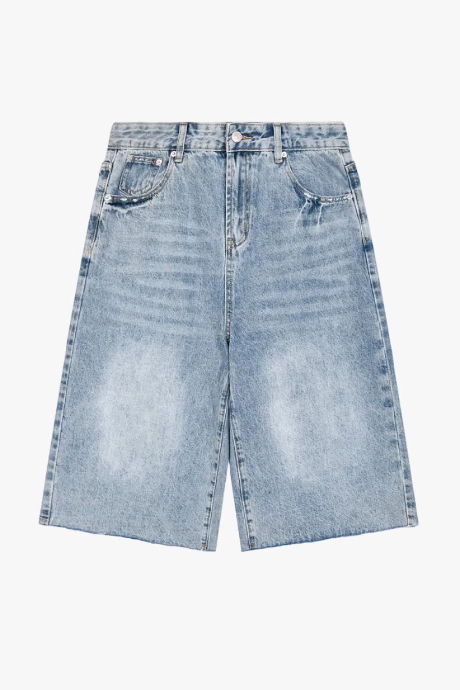 Men’s Vintage Wide-Leg Denim Shorts