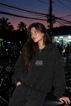 hoodie preta com arte "Ceate your own sunshine" em glitter branco