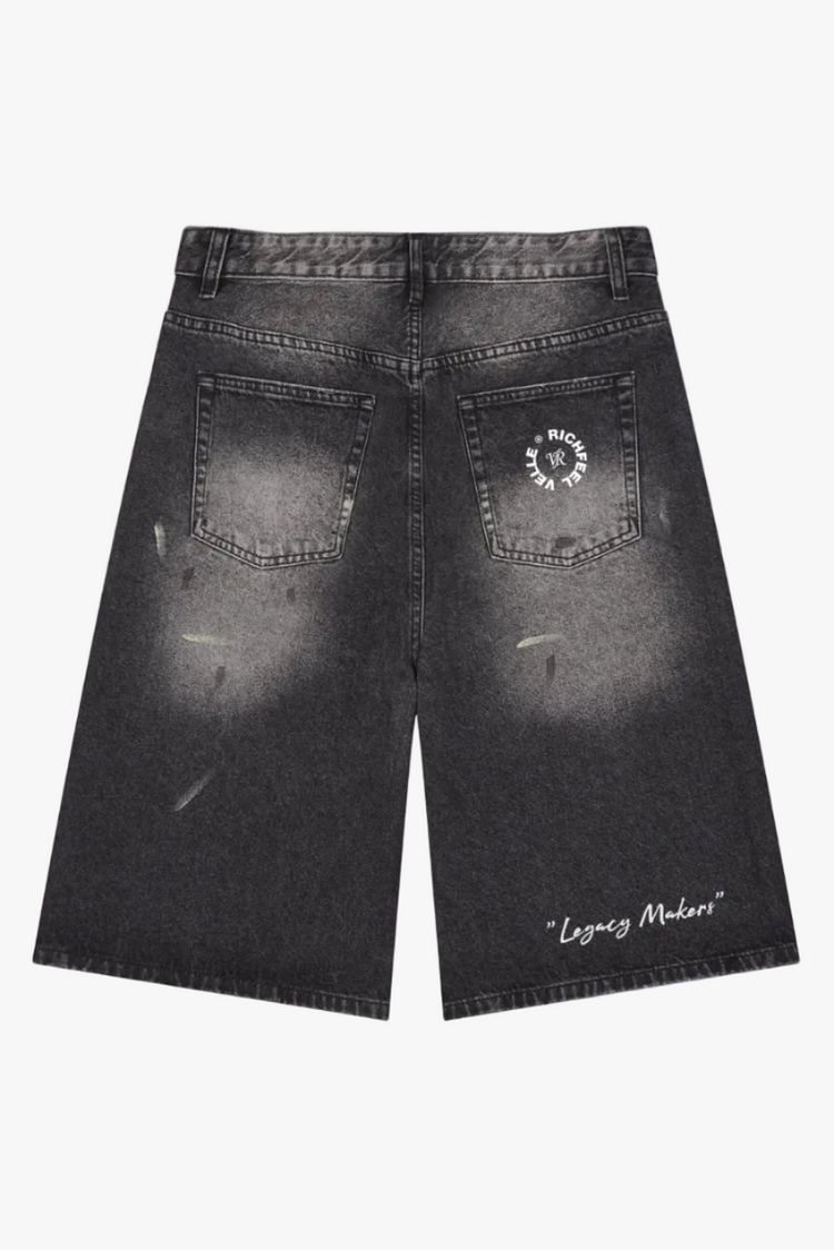 Bermudas vaqueras de hombre wide leg con lavado vintage