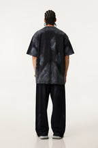 260GSM Unisex Painted Pigment-Wash T-shirt Snowflake Grey