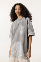 260GSM Unisex Painted Pigment-Wash T-shirt Medium Grey