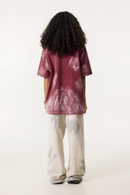 260GSM Unisex Painted Pigment-Wash T-shirt Vintage Red