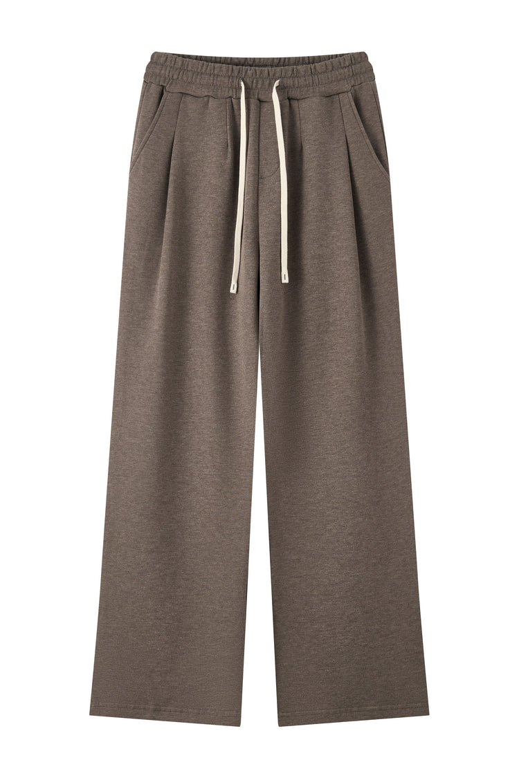 320GSM Men's Old Money Textured Straight-Leg Pants Selenphine