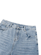 Bermudas de ganga Vintage de Perna Larga para Homem