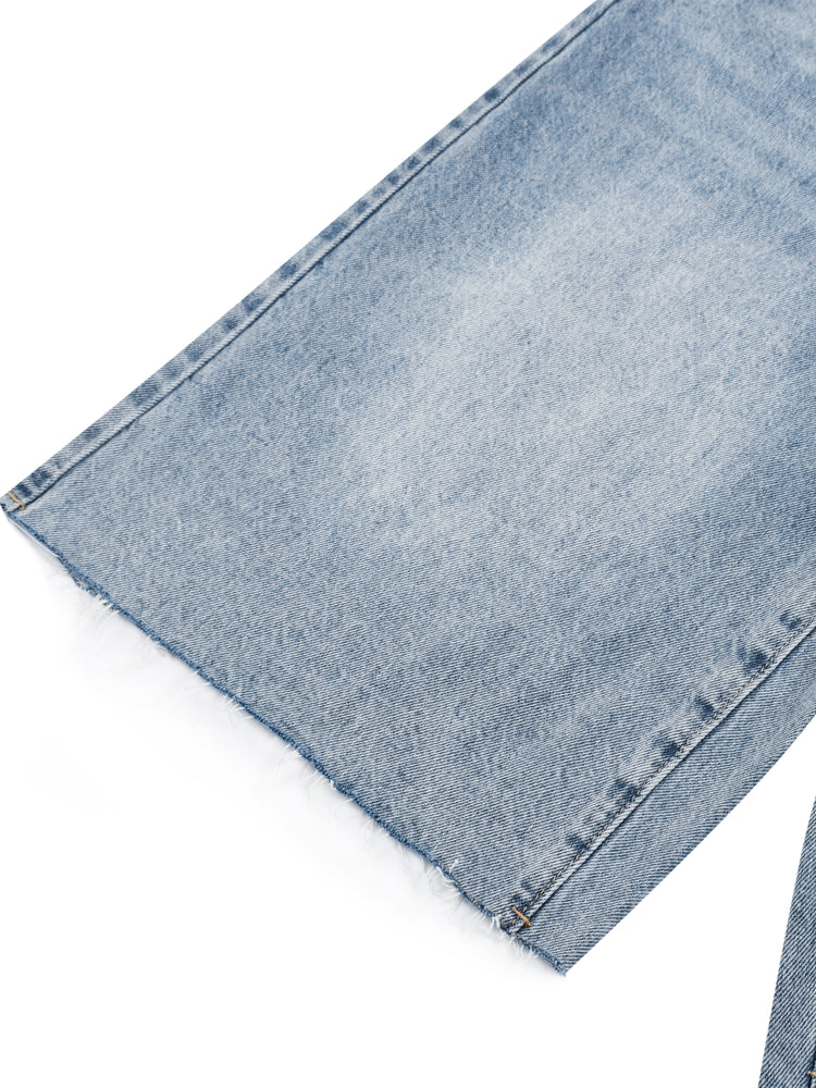 Men’s Vintage Wide-Leg Denim Shorts